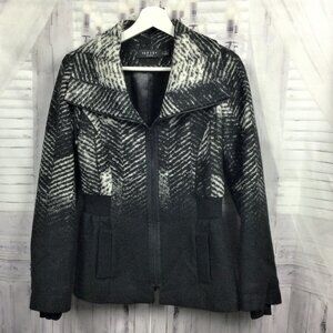 Iris Setlakwe Black Herringbone Fitted Coat 4